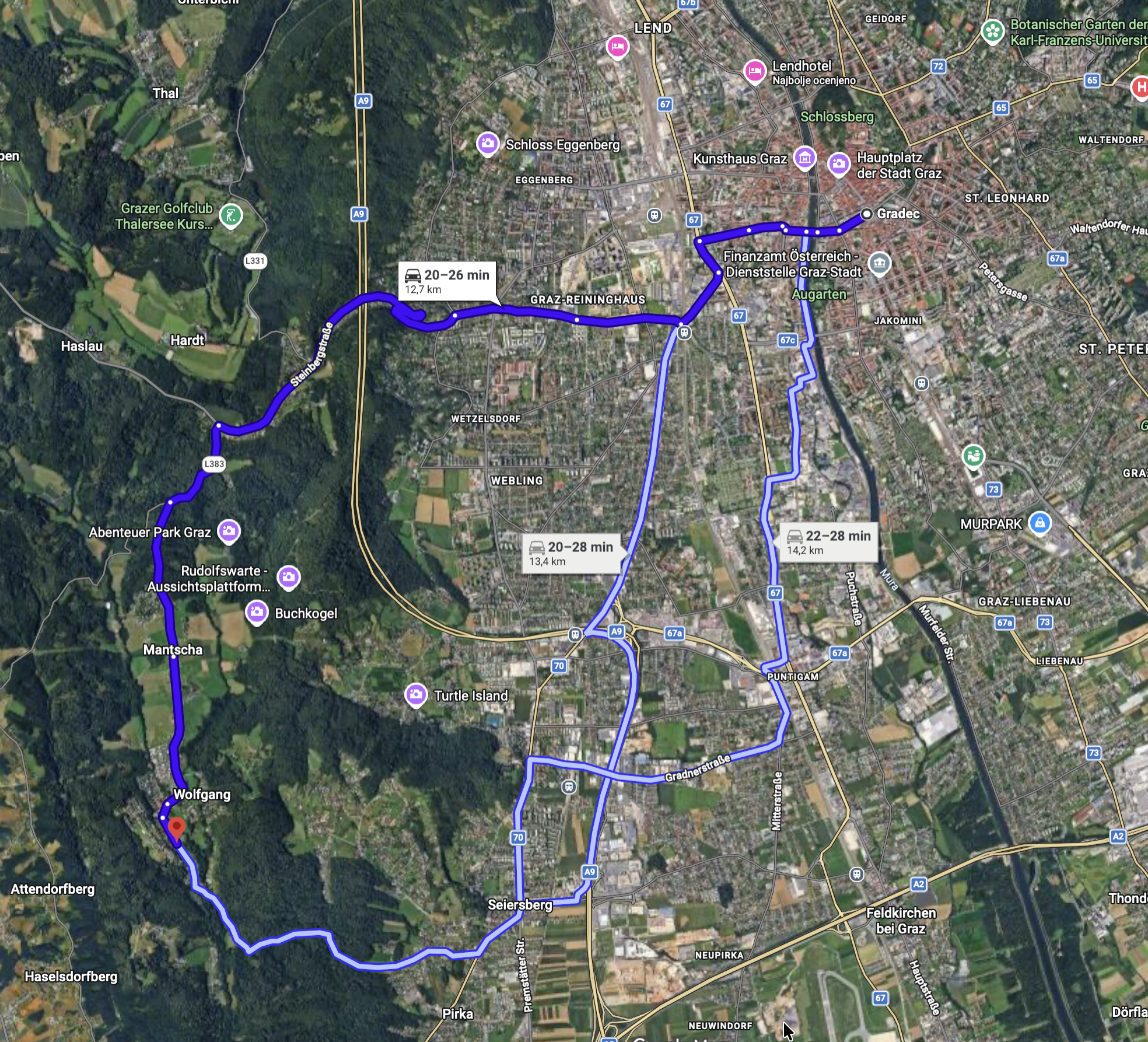 Lage zu Graz